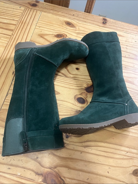 Eddie Bauer Shoes - Eddie Bauer Trace Boots Tall Suede in Dark Green Waterproof